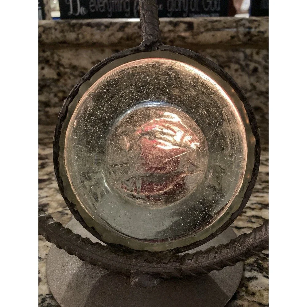 Nautical Candle Holder Beach Coastal Anchor Fish Seaside Rope Metal Cabincore